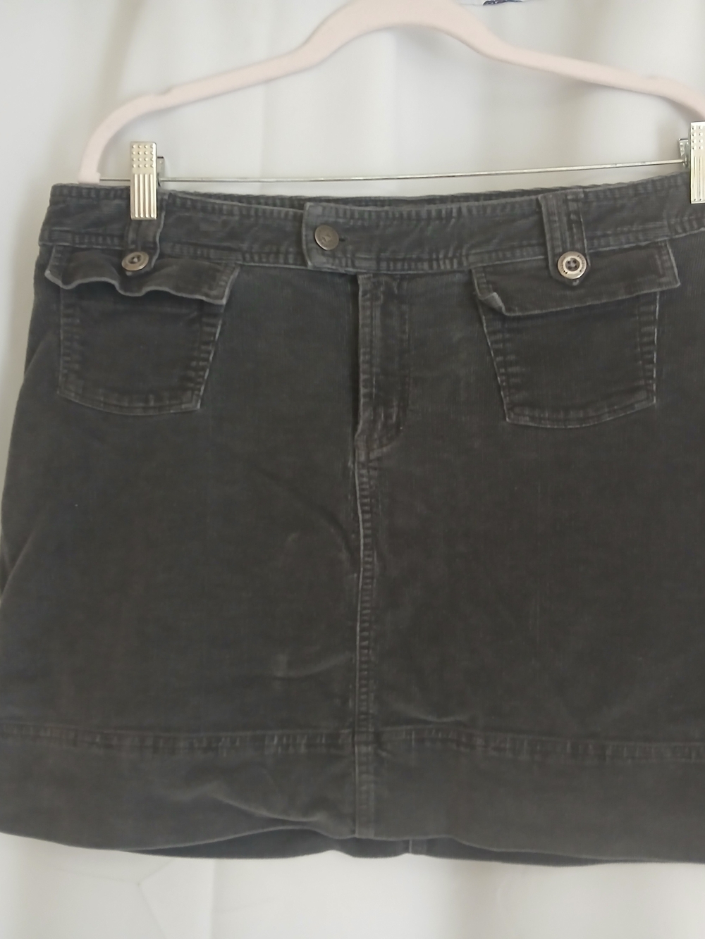 Patagonia Charcoal Corduroy Mini Skirt